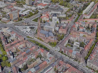 Karlsruhe City, Germany (2022) 3D Model preview