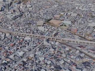 Toyama City, Japan (2023) 3D Model preview