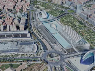 Valencia City, Spain (2024) 3D Model preview