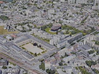 Rennes City, France (2022) 3D Model preview