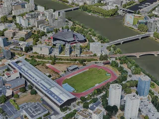 Nantes City, France (2023) 3D Model preview