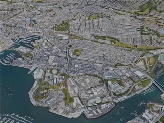 Plymouth City, UK (2022) 3D Model preview