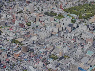 Akita City, Japan (2022) 3D Model preview