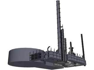 Refinery Plant 3D Model preview
