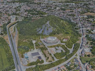Charleroi City, Belgium (2022) 3D Model preview