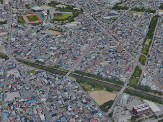 Hakodate City, Japan (2022) 3D Model preview
