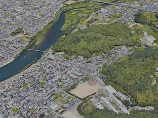 Himeji City, Japan (2022) 3D Model preview