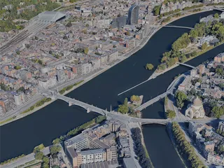 Liege City, Belgium (2022) 3D Model preview