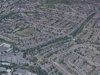 Luton City, UK (2022) 3D Model preview