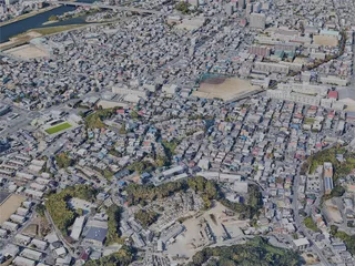 Okayama City, Japan (2023) 3D Model preview