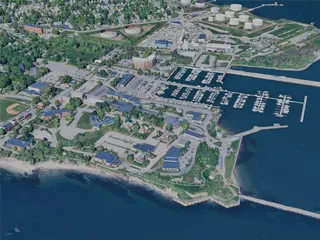 Portland City, ME, USA (2024) 3D Model preview