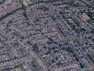 Doncaster City, UK (2023) 3D Model preview