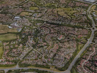 Milton Keynes City, UK (2022) 3D Model preview