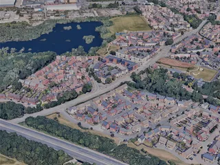 Peterborough City, UK (2023) 3D Model preview