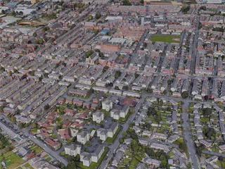 Preston City, UK (2022) 3D Model preview