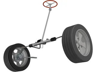 Steering System 3D Model preview
