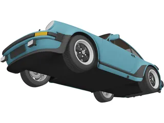 Porsche 911 Turbo (1975) 3D Model preview