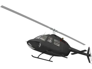Bell 206B JetRanger III Citycopter 3D Model preview