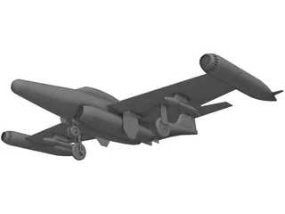 Northrop F-89 Scorpion 3D Model preview