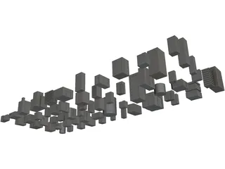 Buildings Collection 3D Model preview