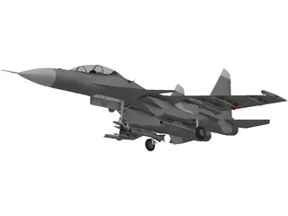 Sukhoi Su-30 Flanker-C 3D Model preview