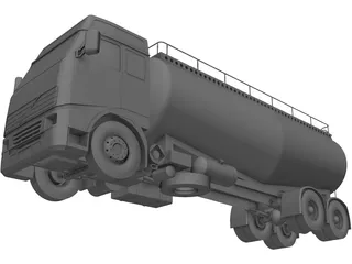 Volvo Cement Truck 3D Model preview