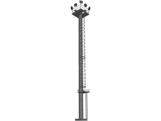 Airport Light 3D Model preview