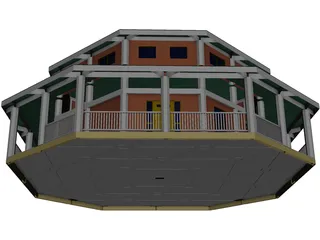 Modular House 3D Model preview