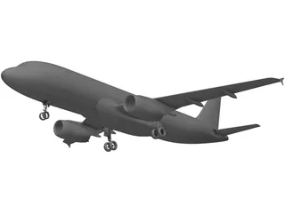 Airbus A320 3D Model preview