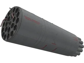 B-8V20A1 Rocket Pod 3D Model preview