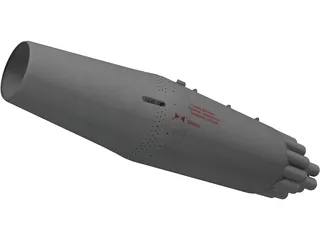 UB-16-M57-KV Rocket Pod 3D Model preview