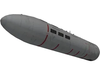 GUV-8700 Grenade Launcher Pod 3D Model preview
