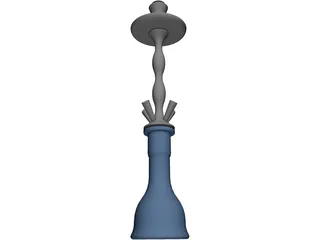 Shisha for 4 Tubes 3D Model preview
