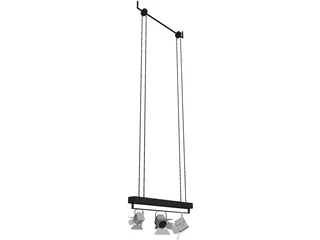 TV Studio Lights Spot 3D Model preview