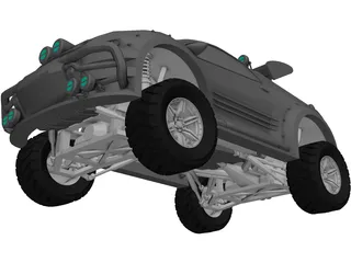 Suped up 4x4 Bug 3D Model preview