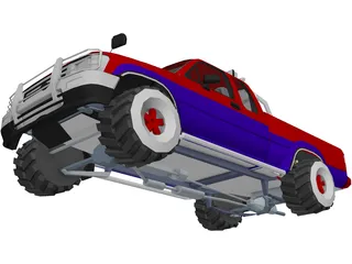 Toyota Hilix SURF Sport 3D Model preview