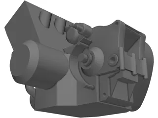 Honda Motorcycle 600cc Engine 3D Model preview