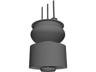 Air cooled transmitter triode 3D Model preview