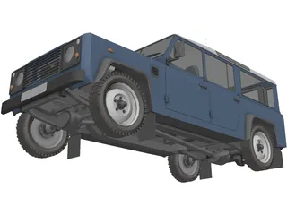 Land Rover Defender 110 Gendarmerie 3D Model preview