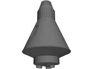 Aurora 7 Spaceship 3D Model preview