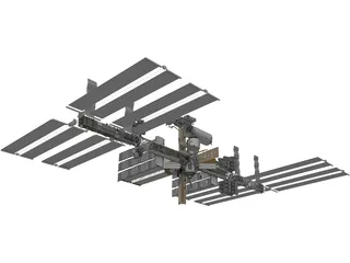 International Space Station (ISS) 3D Model preview