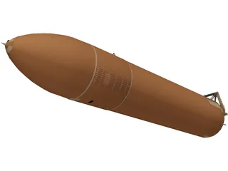 Space Shuttle External Tank 3D Model preview