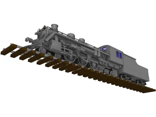 Steamlocomotive 3D Model preview