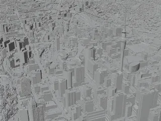 Auckland City, New Zealand (2024) 3D Model preview