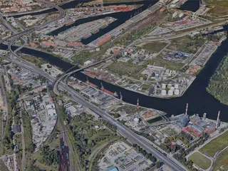 Szczecin City, Poland (2023) 3D Model preview