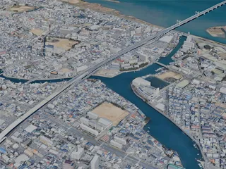 Tokushima City, Japan (2025) 3D Model preview