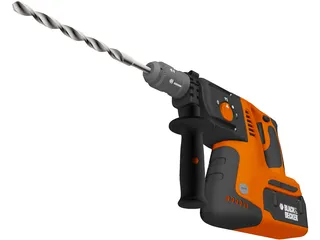 Black and Decker Hand Drill 3D Model preview