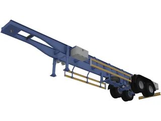 Semitrailer 40ft 3D Model preview