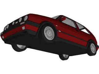 Volkswagen Golf (1992) 3D Model preview