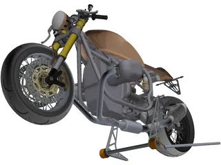 BMW R1100 Cafe Racer 3D Model preview